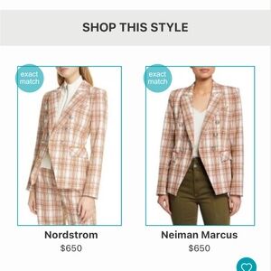 Veronica Beard Plaid Dickey Blazer.  Size 2